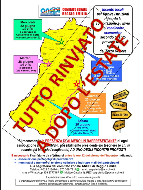 VOLANTINO INCONTRI RENDICONTAZIONE RINVIATO